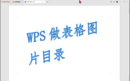 WPS做表格图片的目录哔哩哔哩bilibili