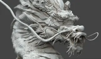 Download Video: 【zbrush新手教程】从球开始中国龙模型雕刻全流程，次世代高模雕刻制作，龙鳞细节比例雕刻，zbrush零基础建模教程