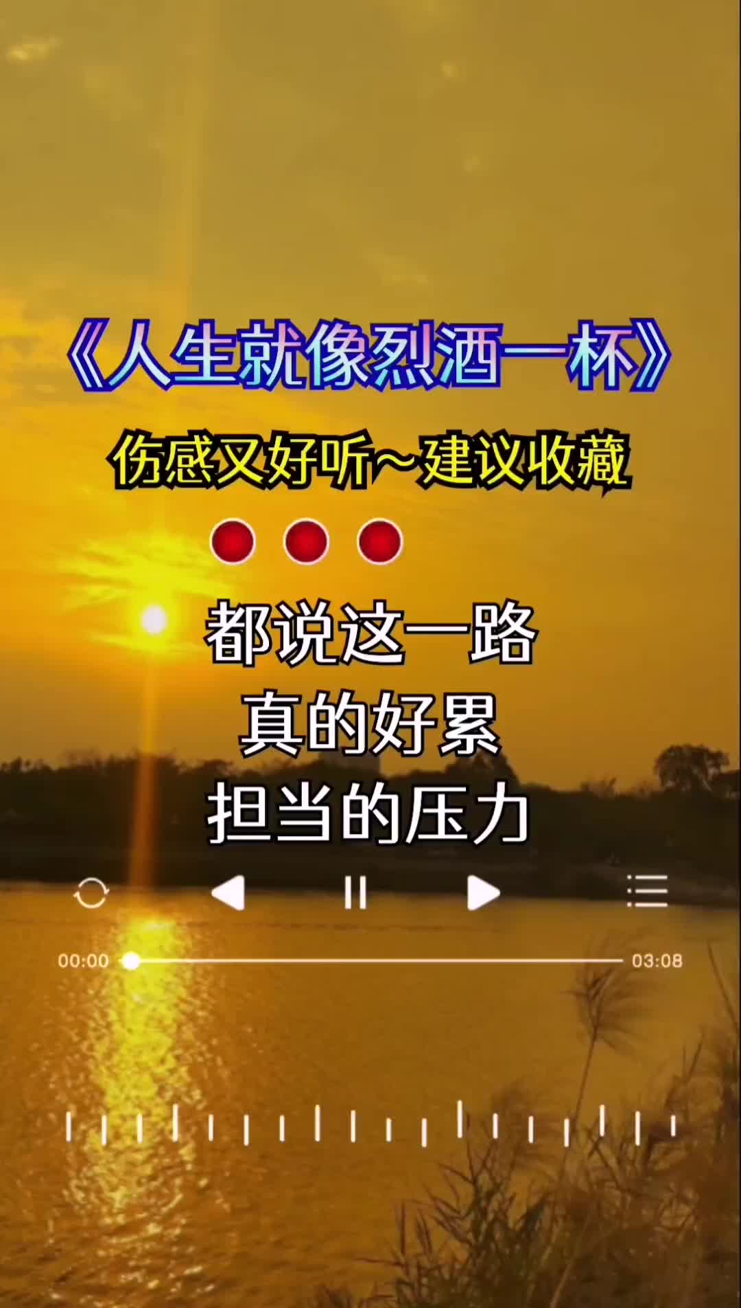 五妹音乐 伤感音乐 用音乐诉说情感 人生就像烈酒一杯