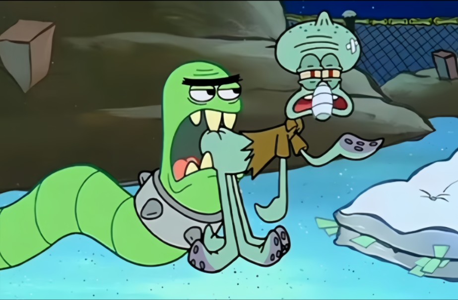 【央】章鱼哥最惨的一集,凶暴垃圾虫