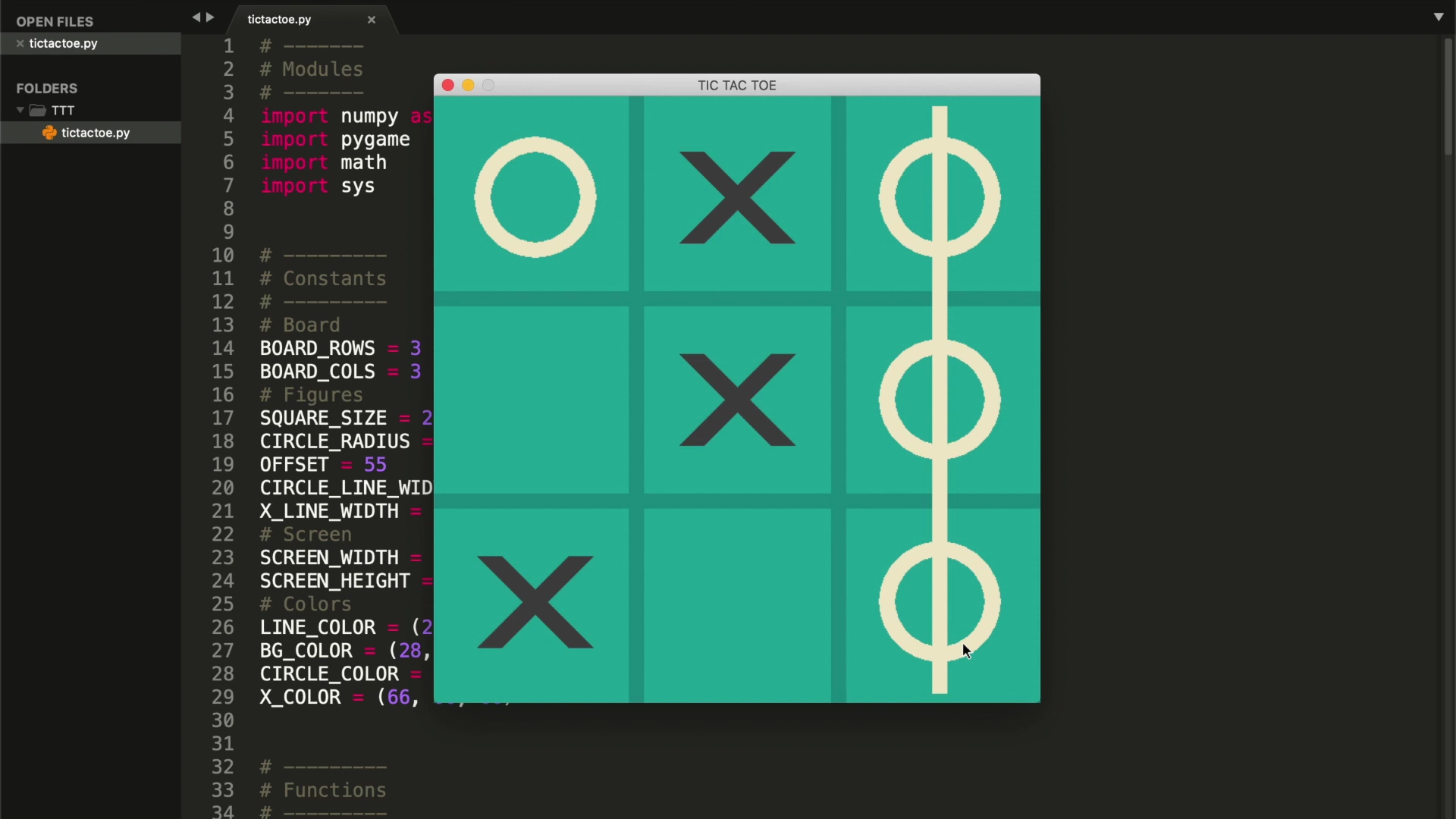 [图]【油管搬运】Pygame制作井字棋游戏