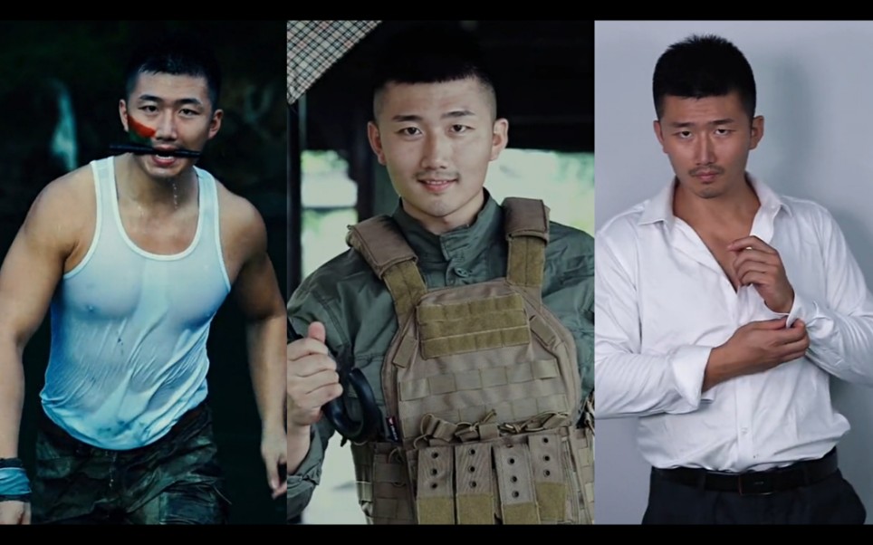 阳刚硬朗的退伍肌肉男兵哥哥