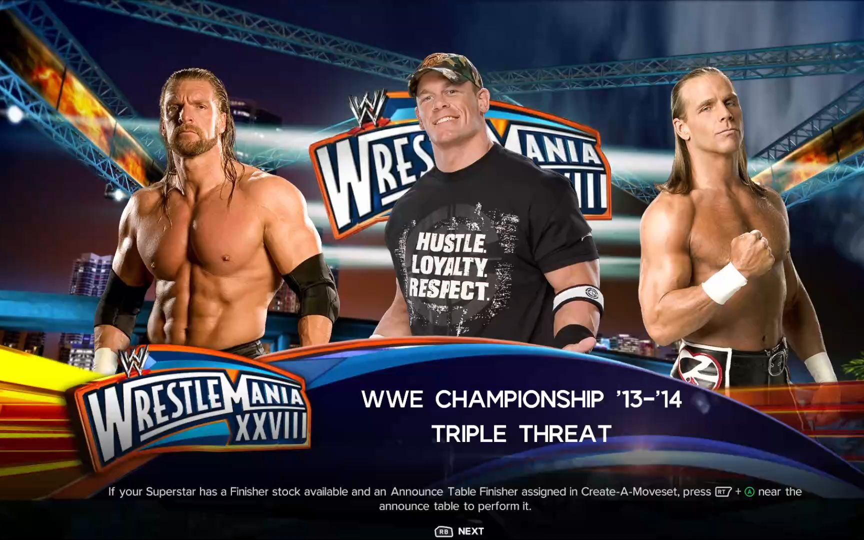 WWE2K23 约翰塞纳 VS HBK VS HHH 三重威胁赛单机游戏热门视频