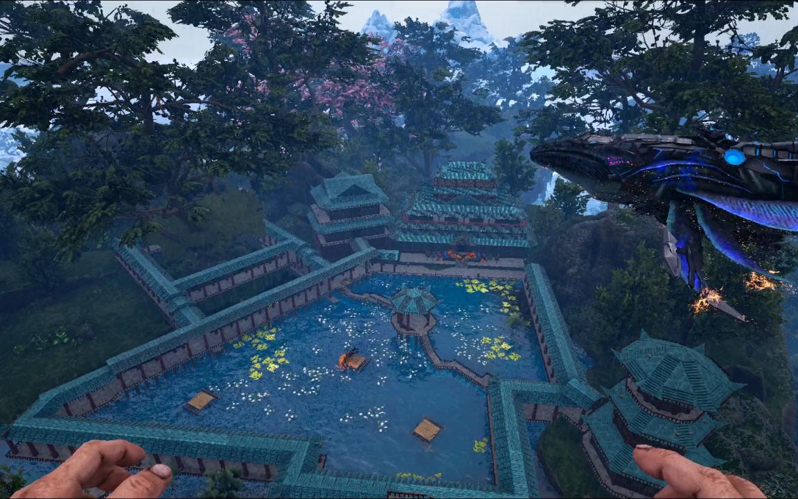 【方舟生存进化】水晶岛浮空岛古风建筑-云顶天宫