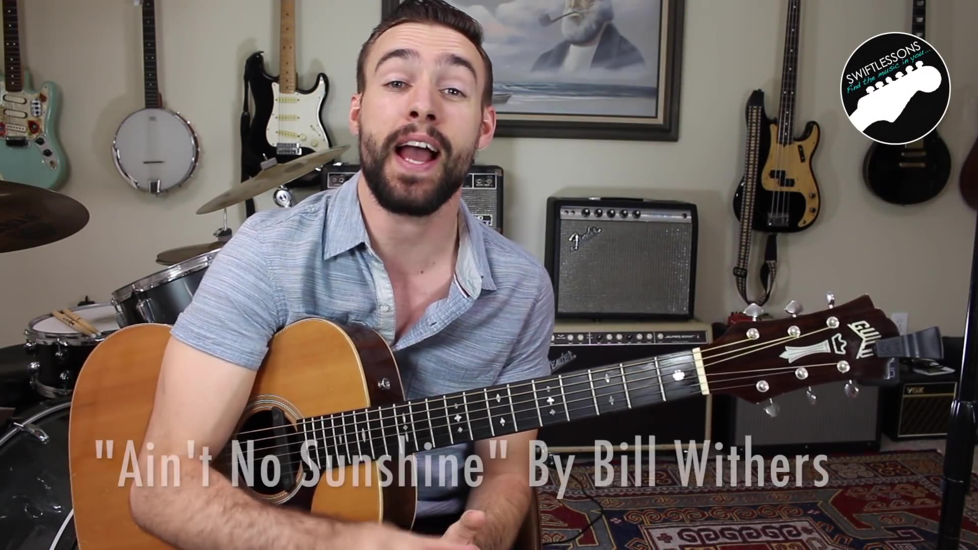 [图]Aint No Sunshine Easy Guitar Songs Lesson Bill Withers