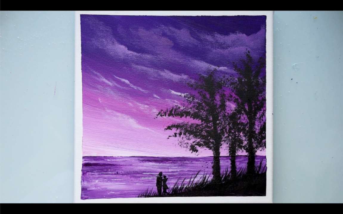 紫色为主题的画图片