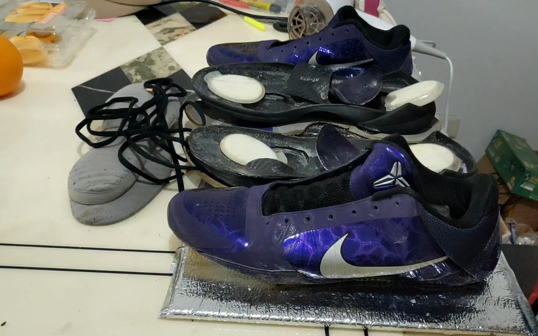 活动  球鞋拆解-科比5代zk5全部拆解zoom kobe v电光紫-湖人总冠军