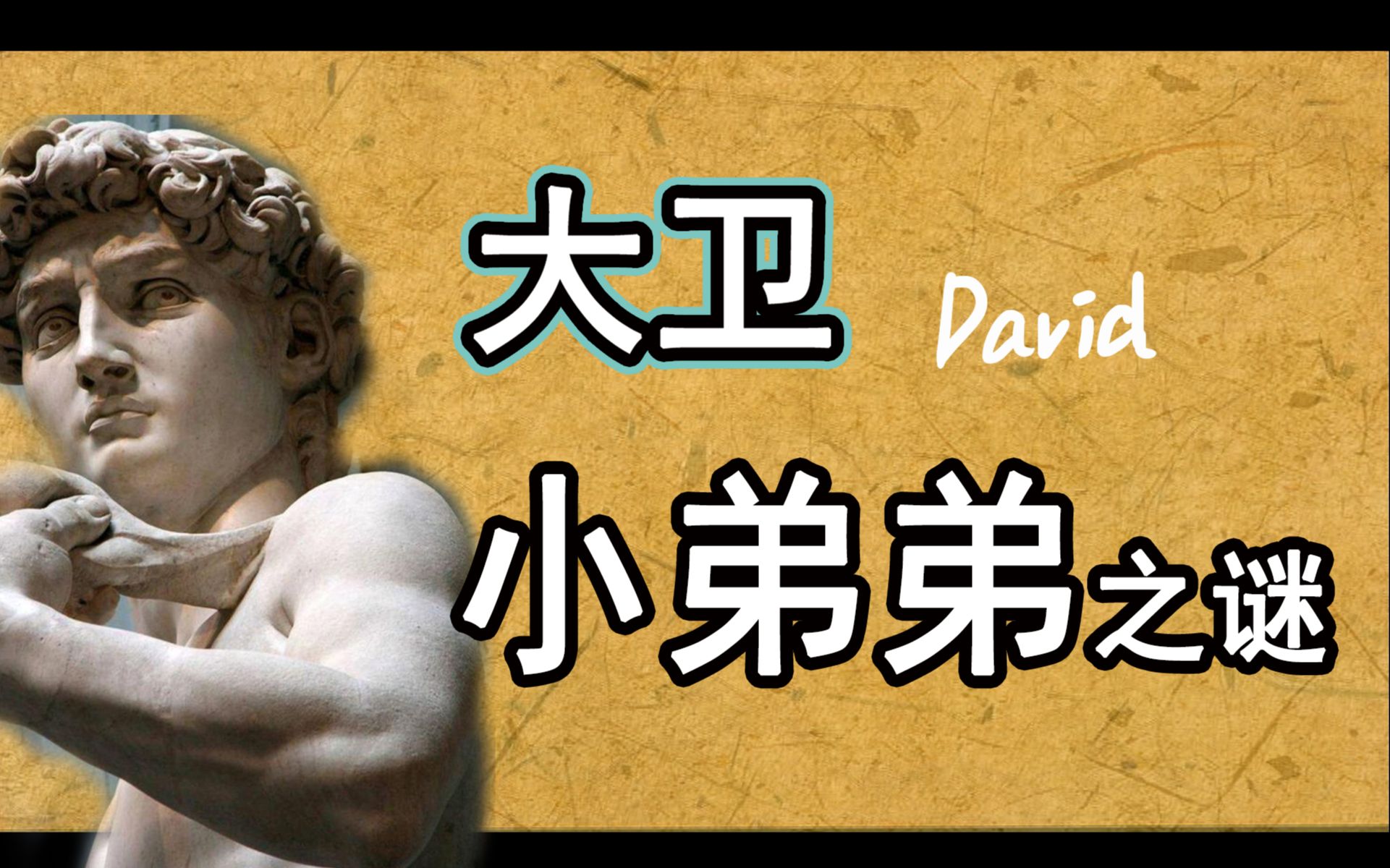 大卫大卫 你为什么那么小?他也是牙签?