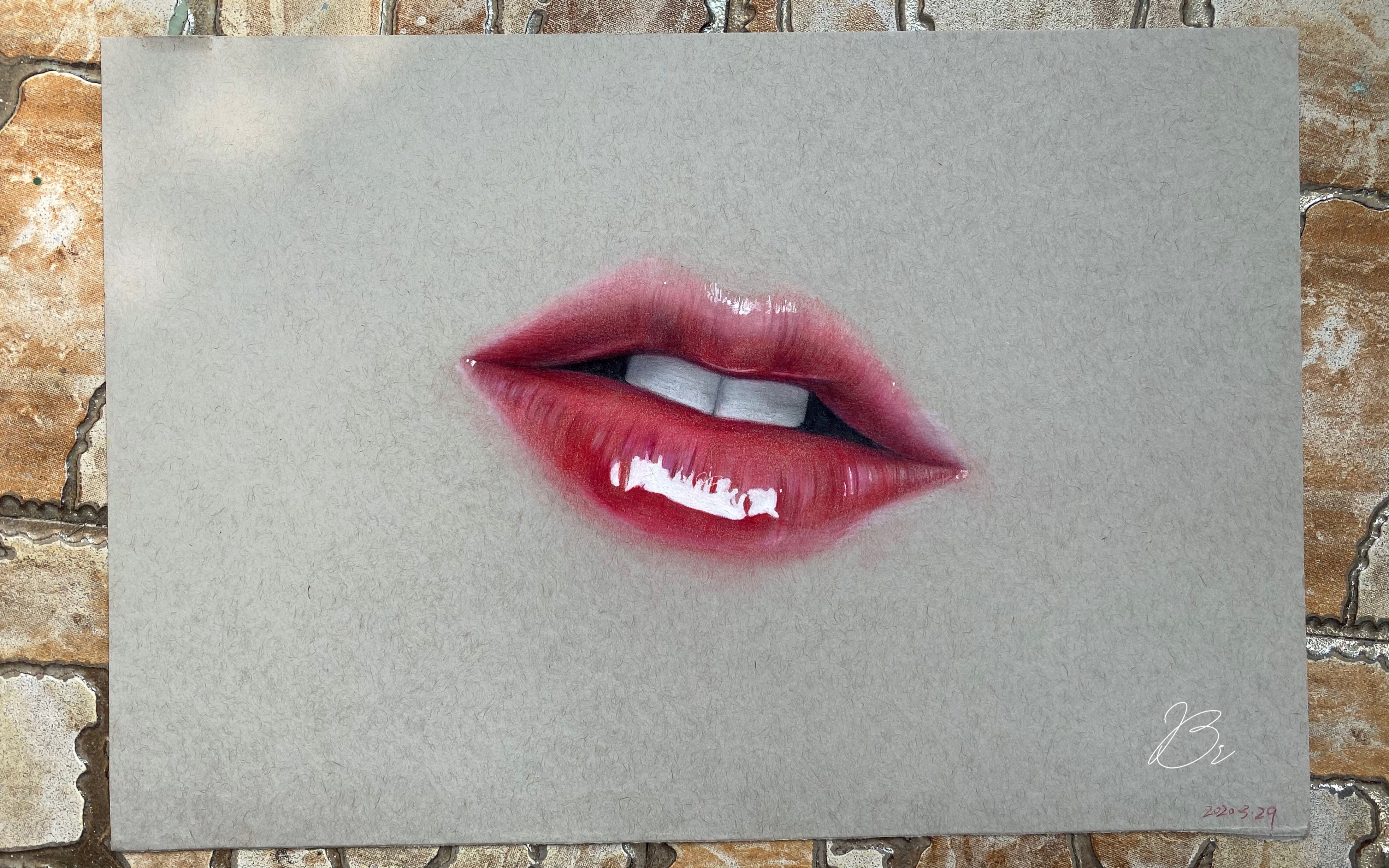 【彩铅步骤】画一个自己的嘴,好看吗?