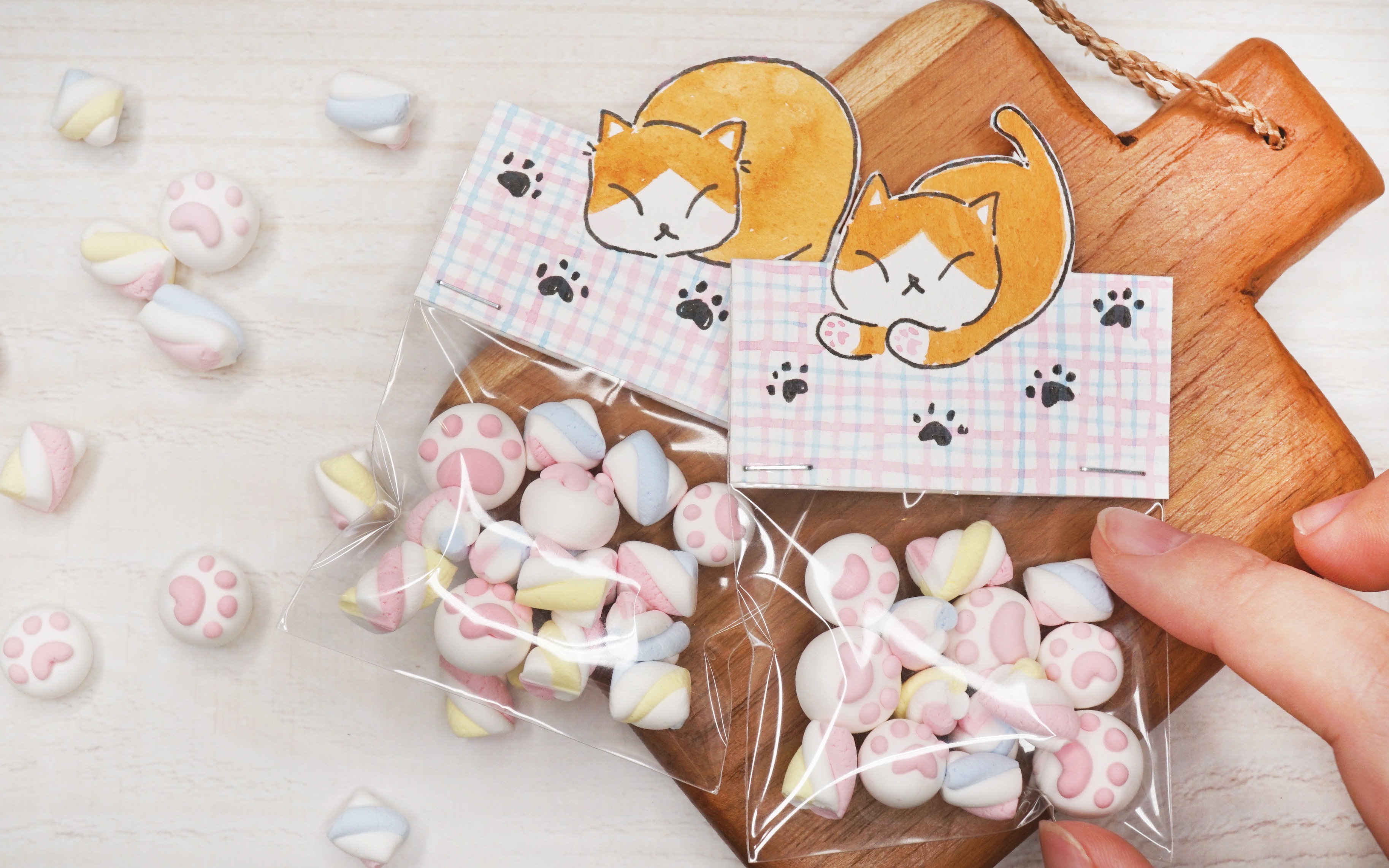 【粘土教程】用超轻粘土做的96棉花糖,不要偷吃啊