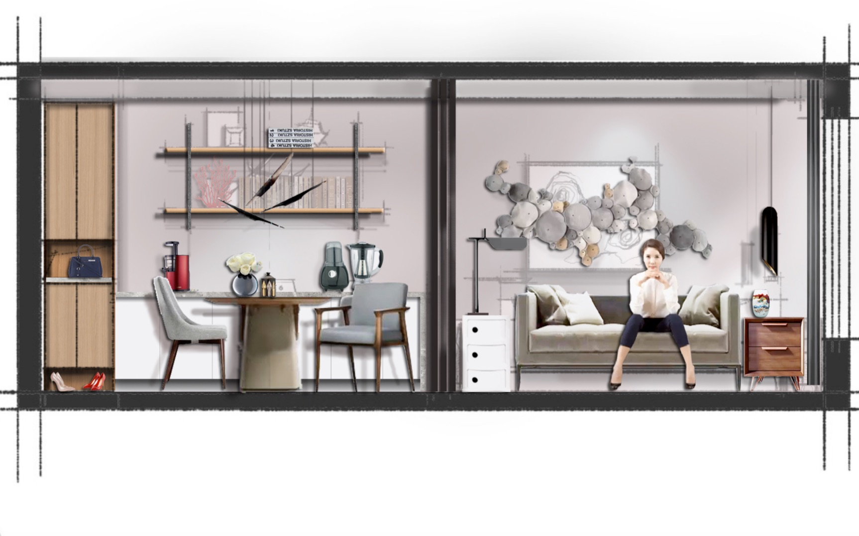 教你立面skb转ps 软装意向