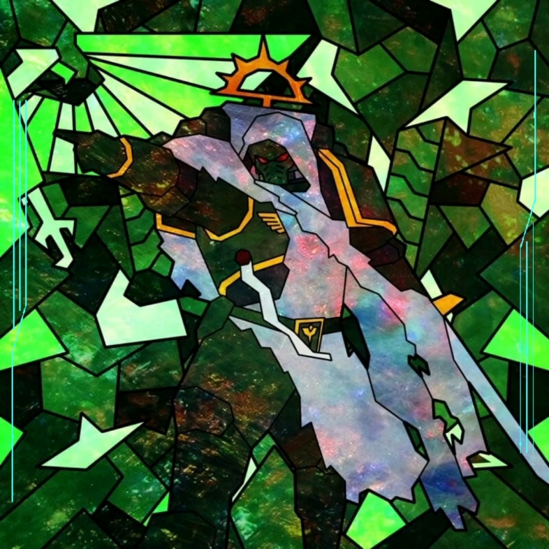 战锤40k各军团彩色玻璃画