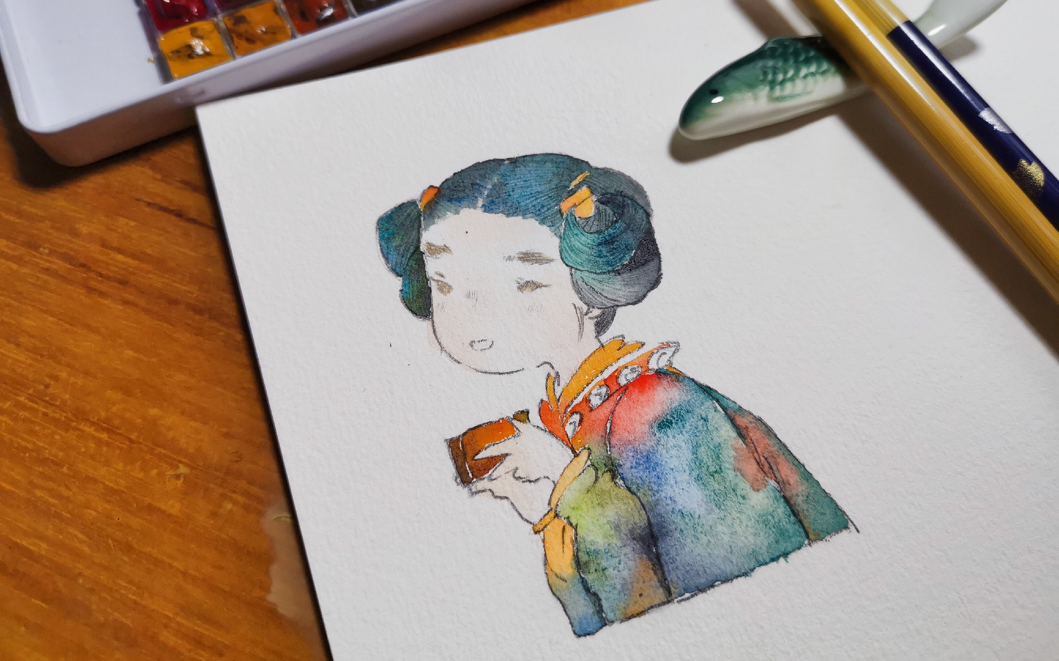 每日练习临摹唐斯托一个小姑娘