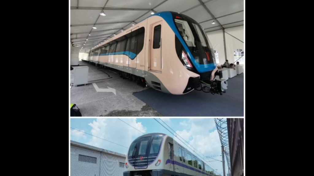 广州地铁二号线a5型列车 vs 八号线a8型列车外观对比