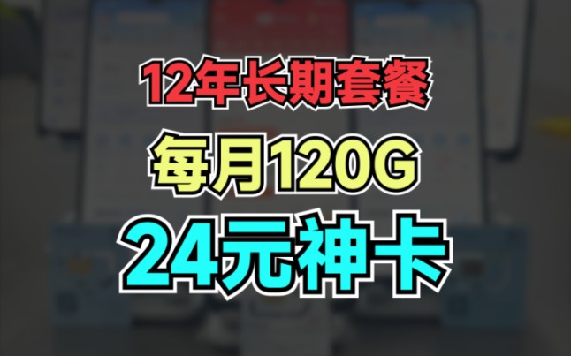 2024年每个月能有120G的宝藏流量卡!哔哩哔哩bilibili