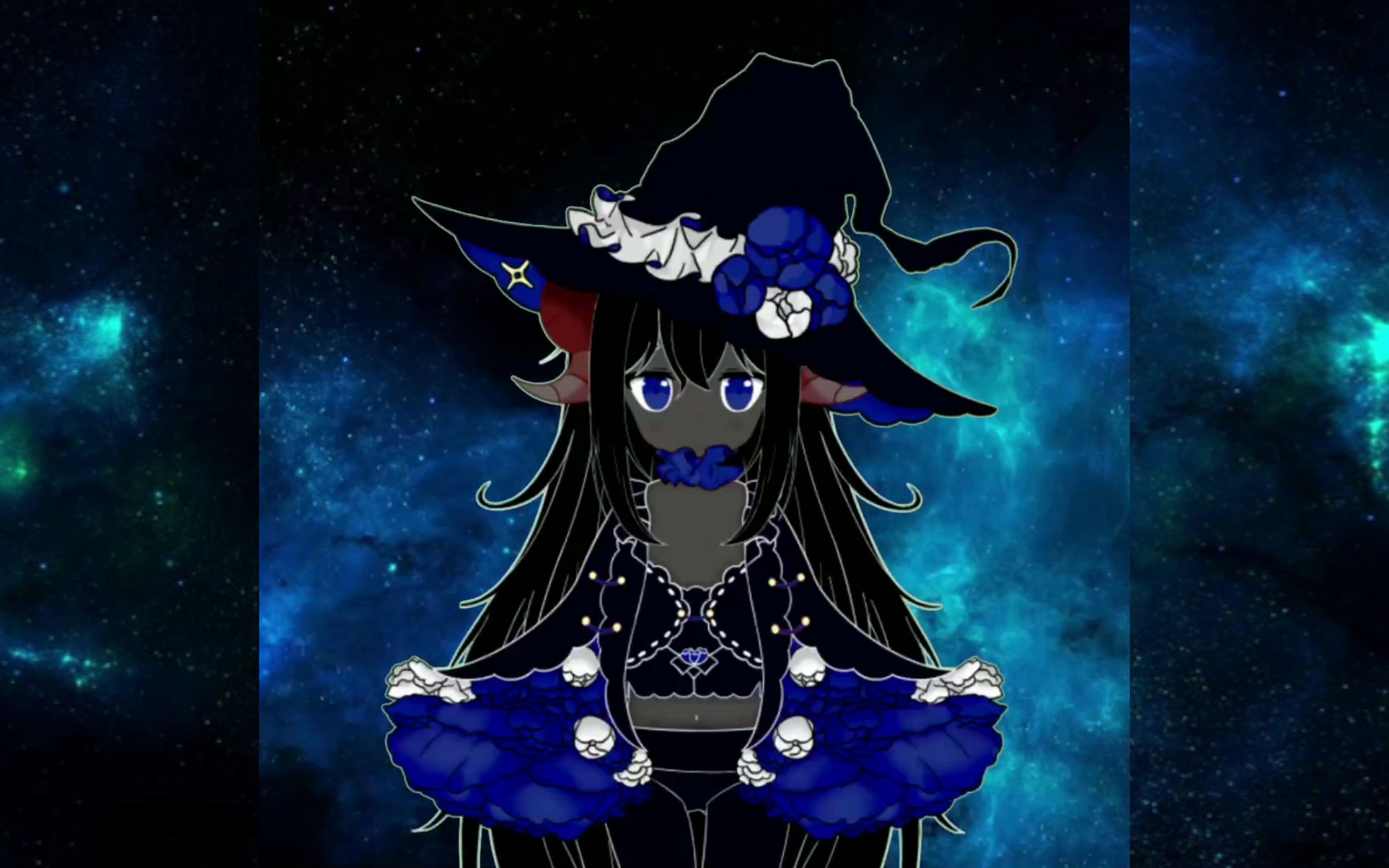 【live2d模型展示】纯黑の花魔女live2d新手成品展示