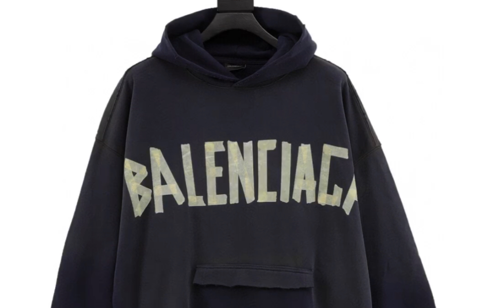 介绍一下原单balenciaga 巴黎世家美纹纸胶带帽衫