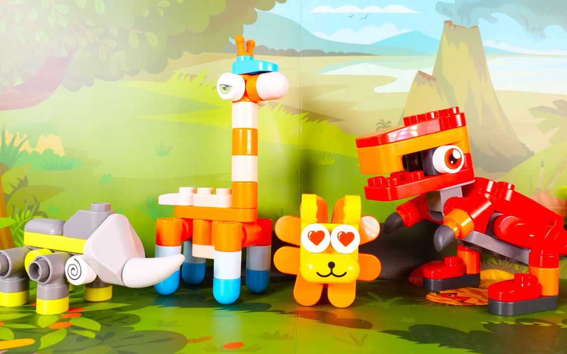 布鲁可积木玩具 草原上有什么动物呢?