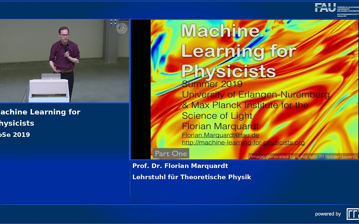 【机器学习】埃尔朗根纽伦堡大学FAU:物理学中的机器学习系列讲座(2019)哔哩哔哩bilibili