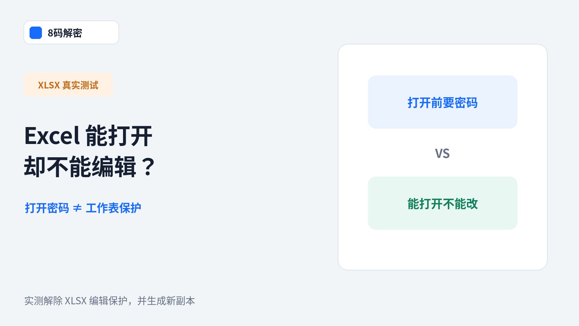 Excel能看不能改,先分清打开密码和工作表保护
