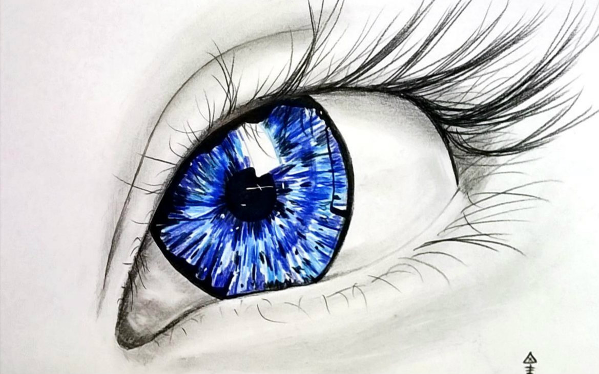 手绘一只眼睛~~~~~强迫症及大触勿入