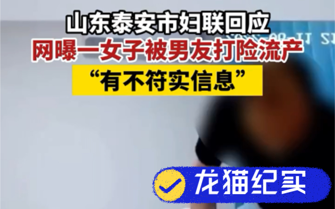 山东泰安市妇联回应女子被男友打险流产:有不符实信息哔哩哔哩bilibili