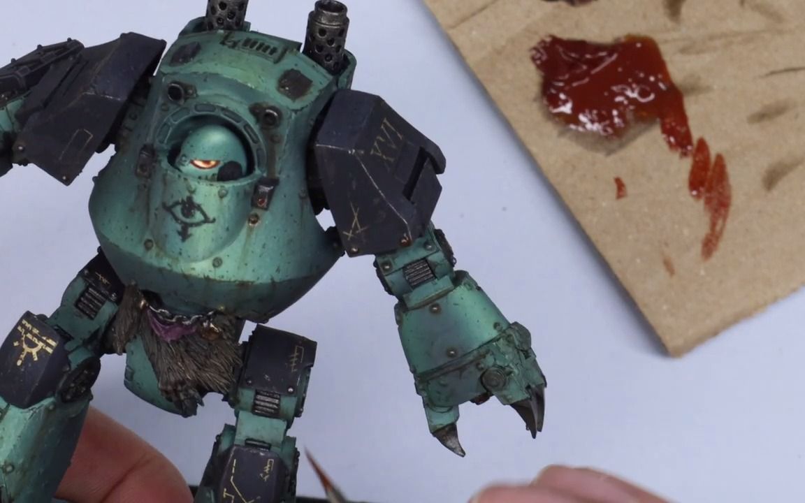 How to Paint SONS OF HORUS  HORUS HERESY  Contemptor Drednought 哔哩哔哩bilibili