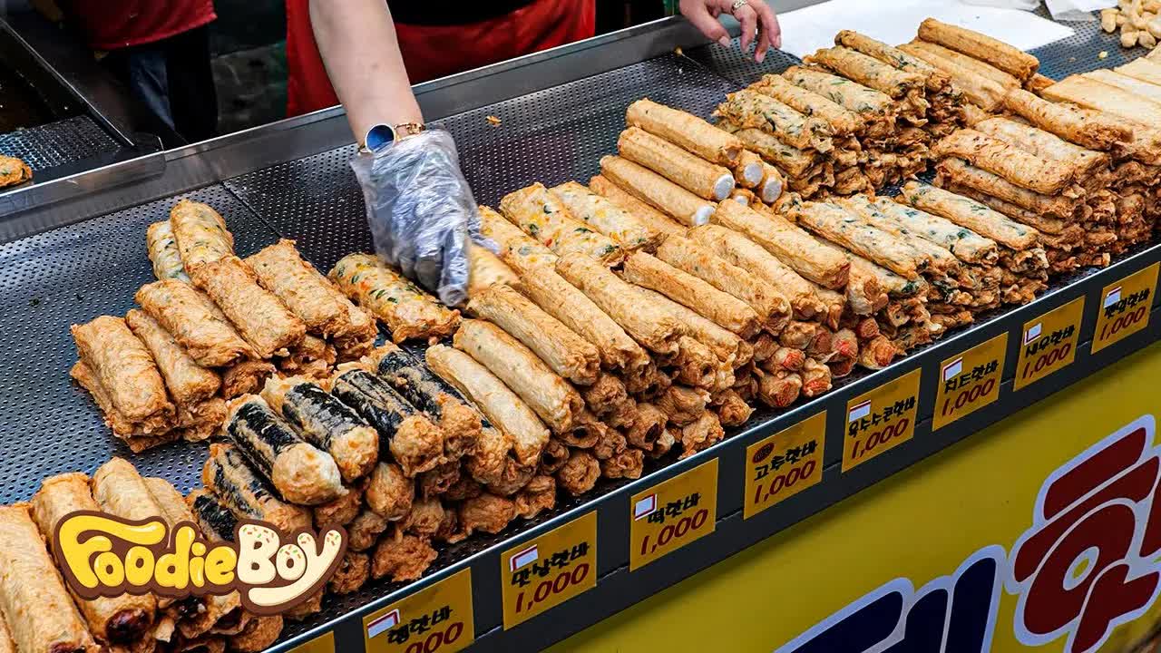 韩国街头美味鱼肉炸串