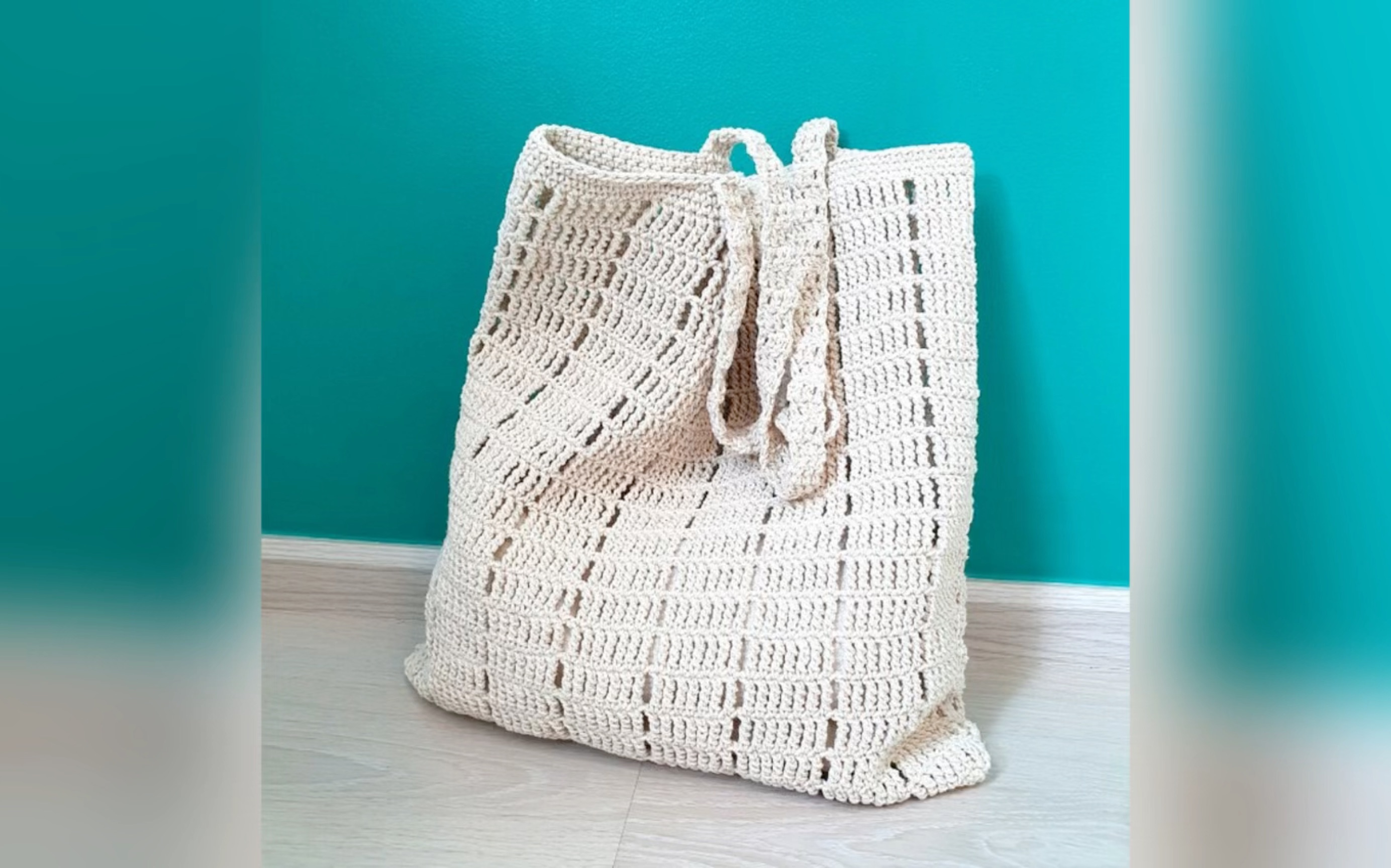 ins share|钩织教程|简约镂空沙滩包