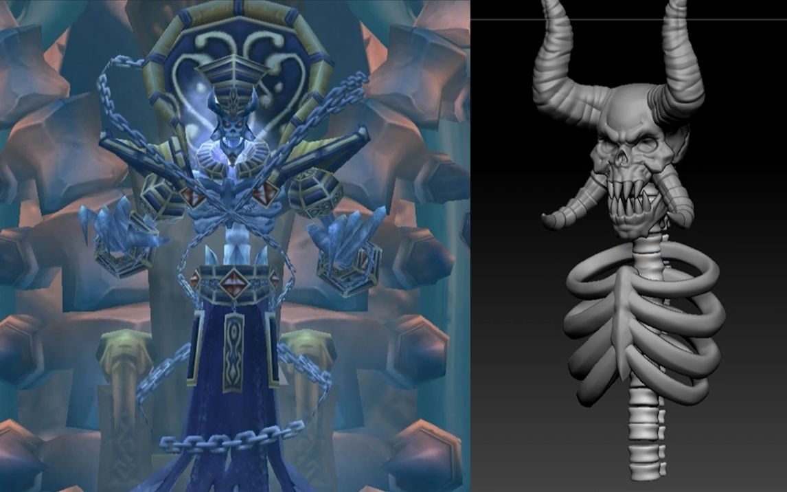 zbrush风暴英雄克尔苏加德头像高模雕刻教程建模基础教程