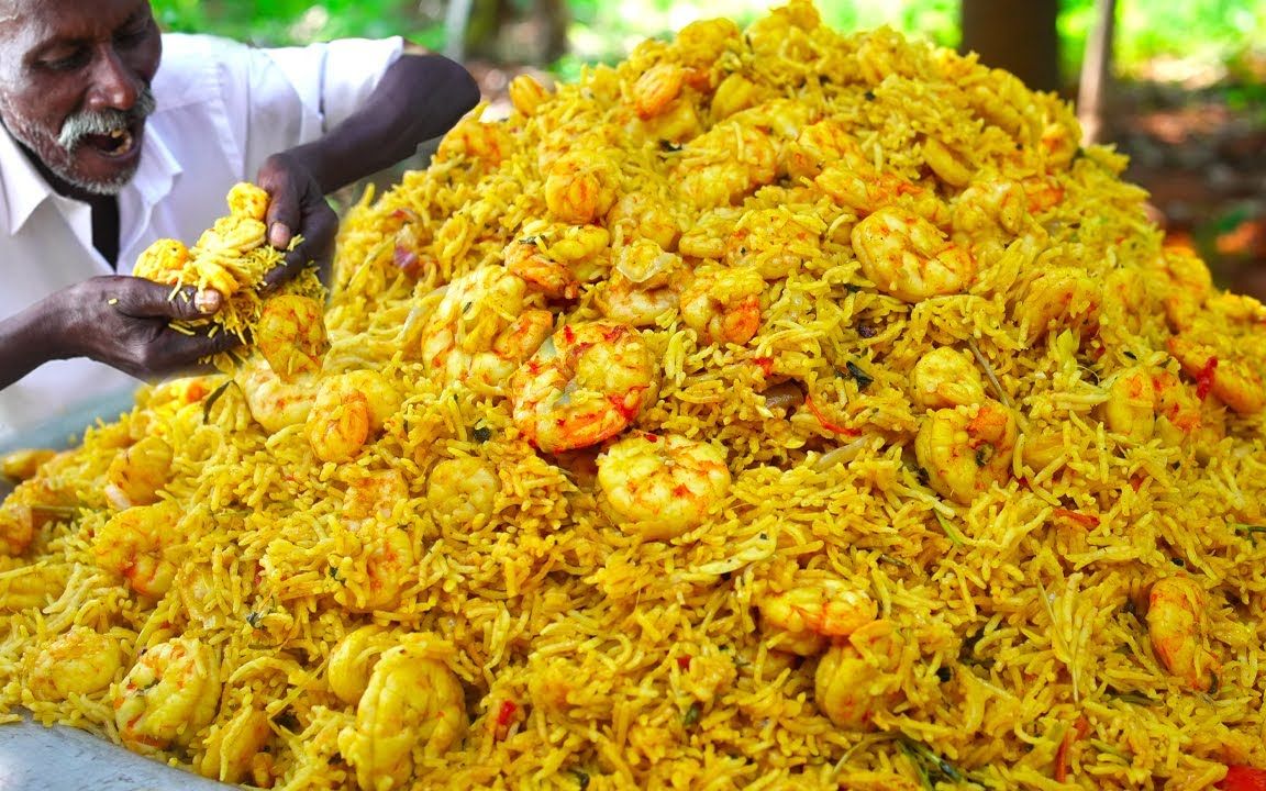 印度美食大虾咖喱饭