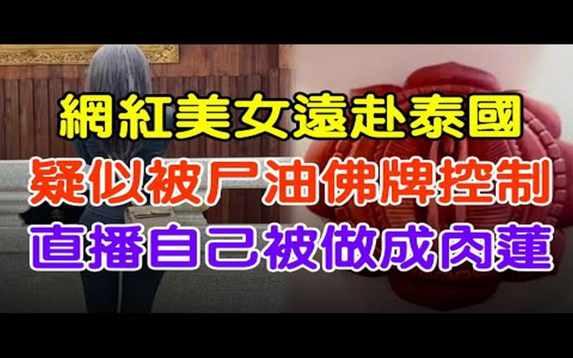 美女网红远赴泰国直播自己被做成肉莲全过程,疑似被尸油佛牌控制#大案纪实#刑事案件#案件解说#真实案件哔哩哔哩bilibili