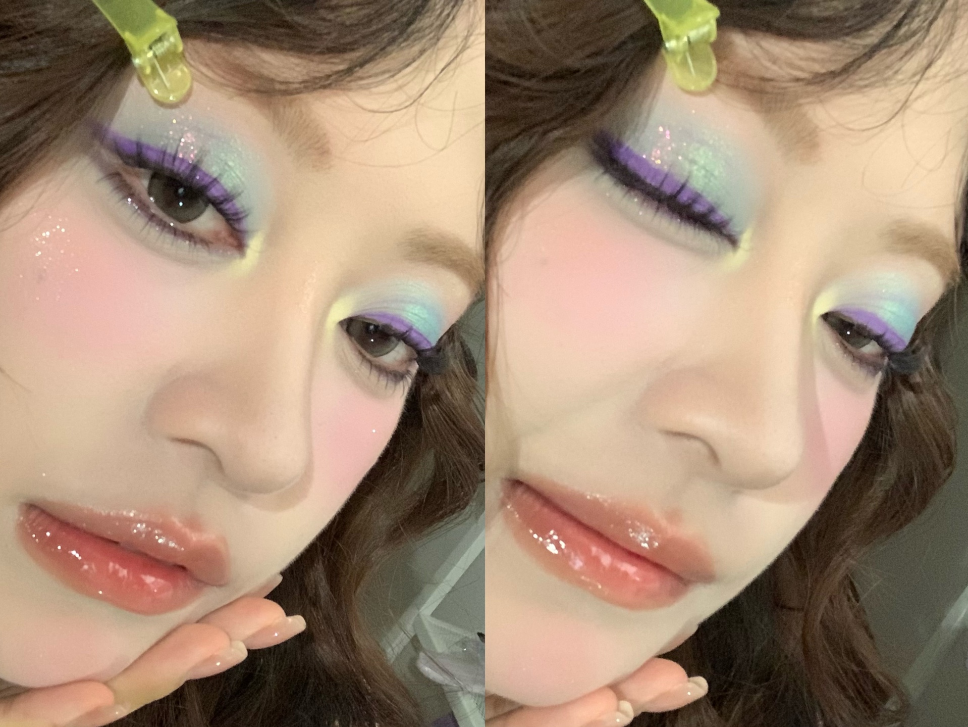 奶泡葡萄·撞色感|白色眼影画眼线系列|完整版妆教有|原相机拍摄