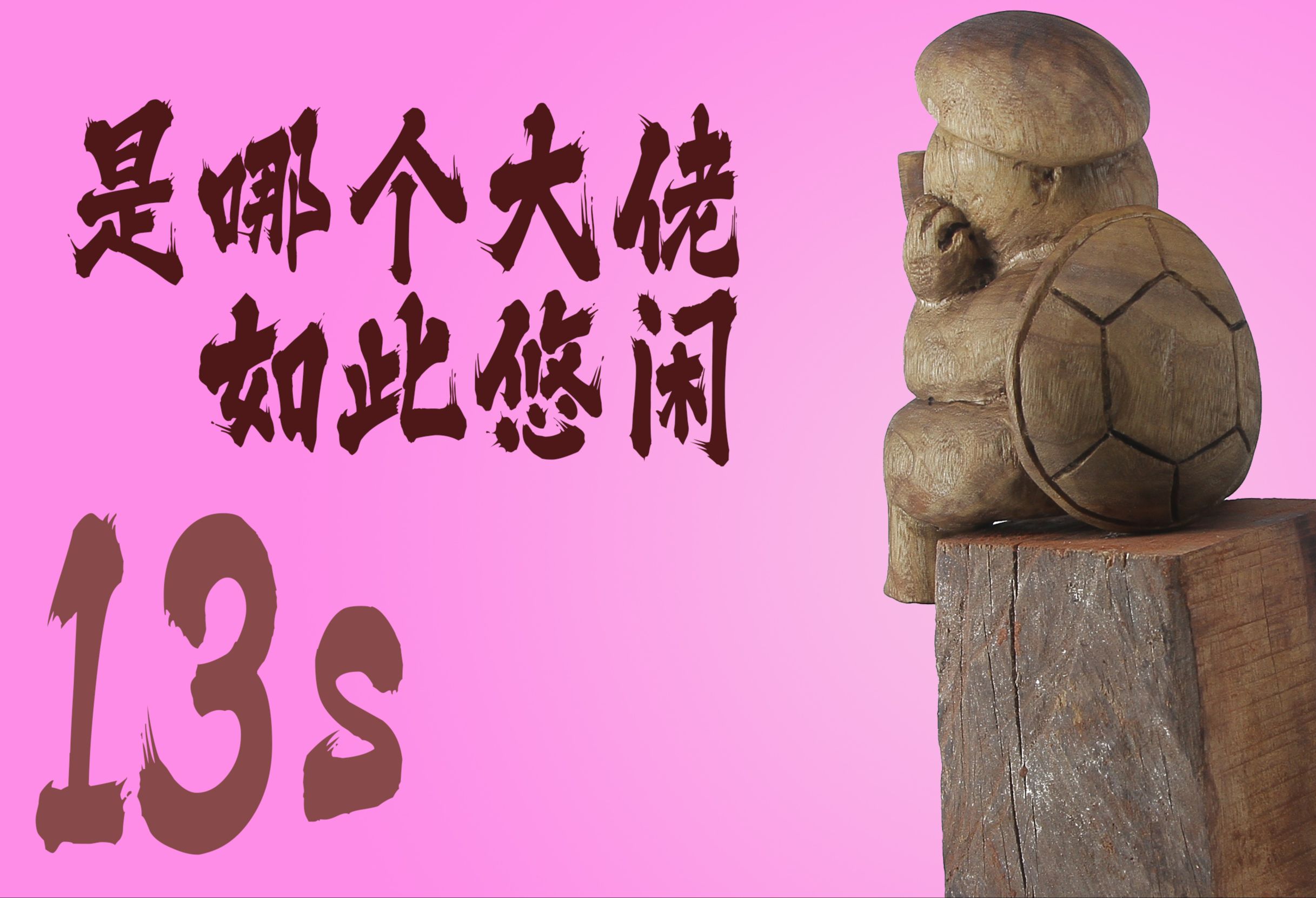 【13s】香樟木人形龟雕像|是哪个大佬如此悠闲?哔哩哔哩bilibili