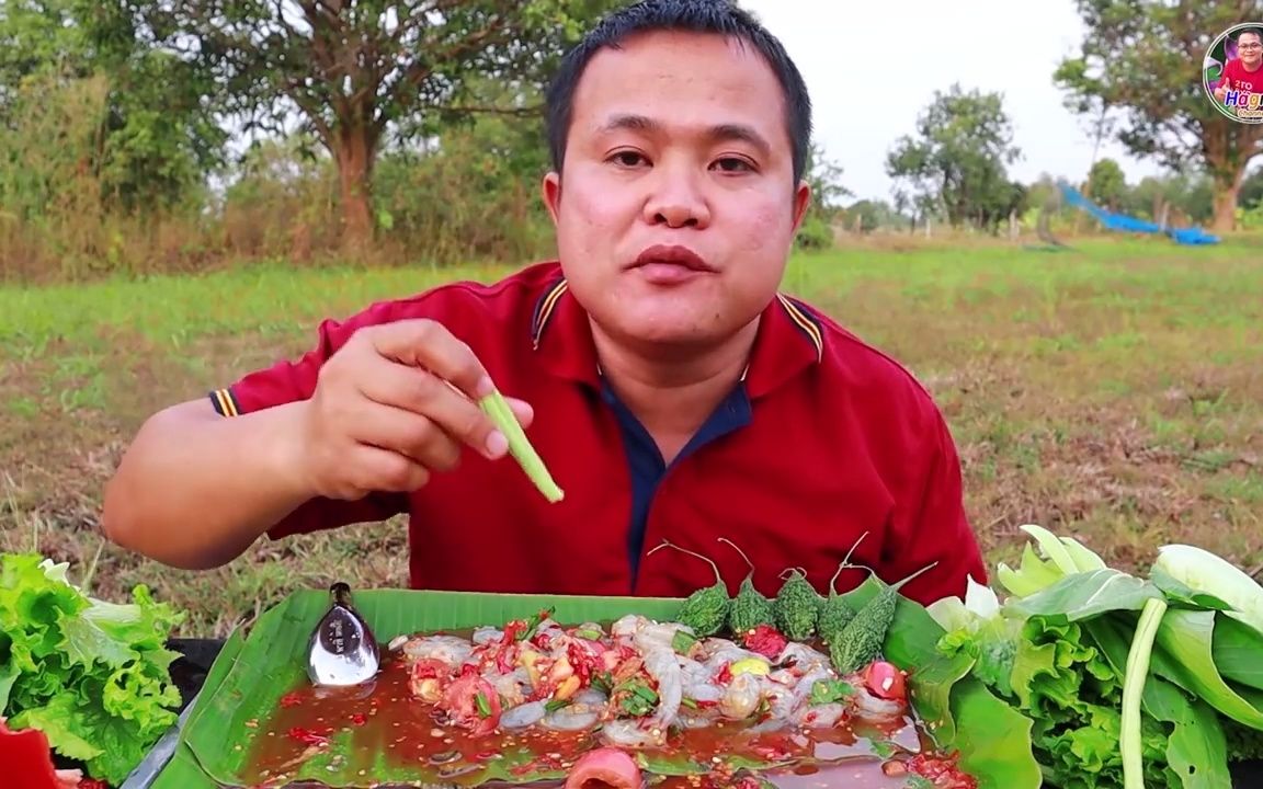 [图]ตำกุ้งสดเนื้อเด้ง แกล้มมะระขี้นกผักกรอบแซ่บๆ ขมอ่ำหล่ำคือเก่า