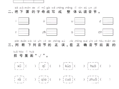 幼小衔接——幼儿园大班拼音练习题