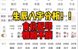 Download Video: 《客户八字分析》食伤配音，婚姻不顺利