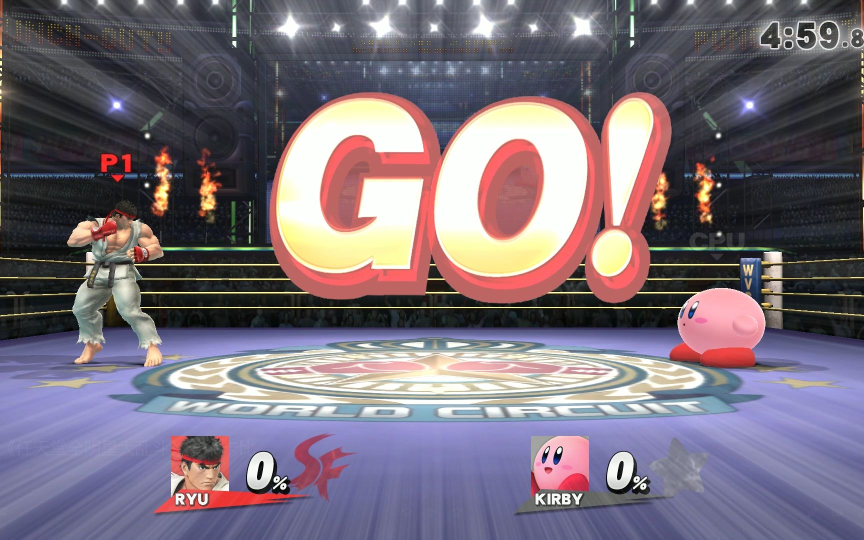 wiiu《任天堂全明星大乱斗》隆vs卡比