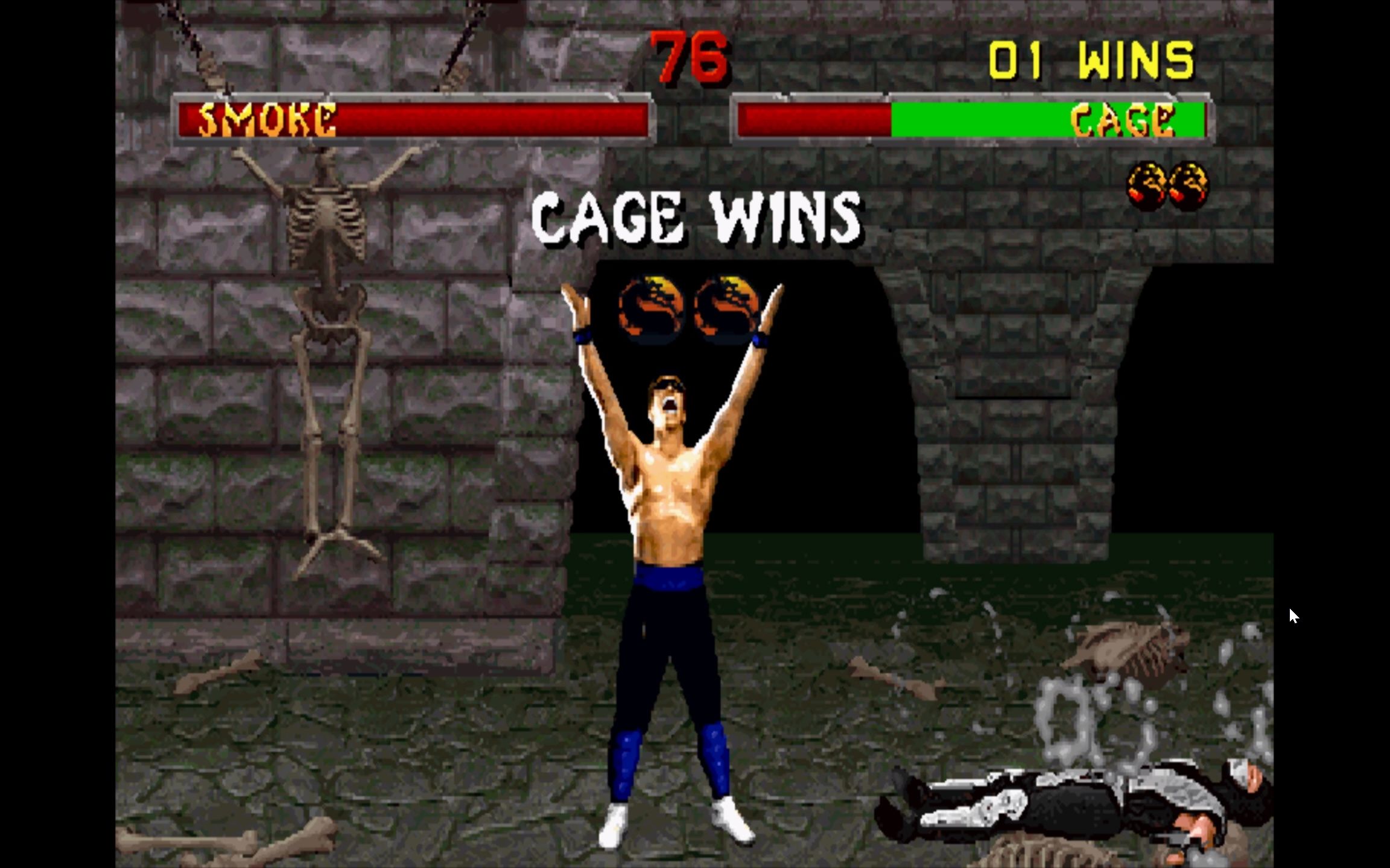 真人快打2街机挑战者版 强你凯奇2p位置最高难度超强通关 看我打是种