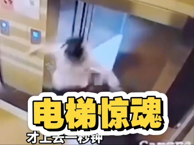 女子刚进入电梯门就关了，细思极恐 #电梯惊魂 #监控下一幕 #核队长