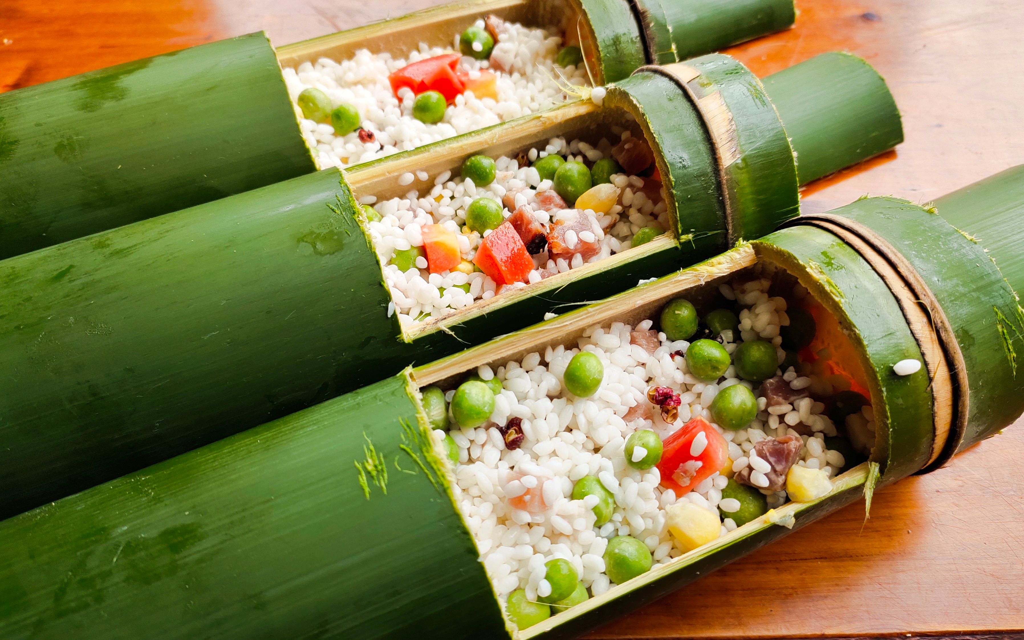 竹筒饭的做法,选对竹子,做法正确,就能吃到清香味的米饭