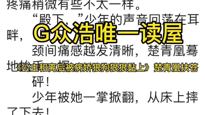 完结爆款小说《公主和离后被病娇狼狗狠狠黏上》楚青凰扶苍哔哩哔哩bilibili