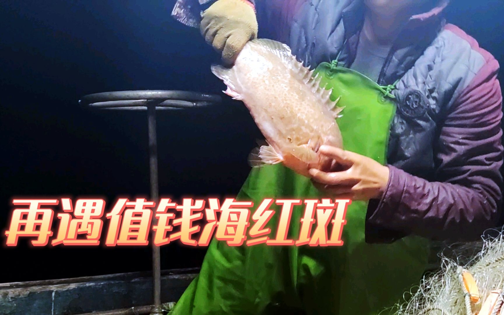 外海捕魚再次收穫值錢的海紅斑,跟一條大三刀魚,這是發財的一天