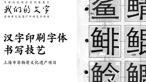 中国记忆项目 我们的文字 非遗项目专题片 汉字印刷字体书写技艺 哔哩哔哩