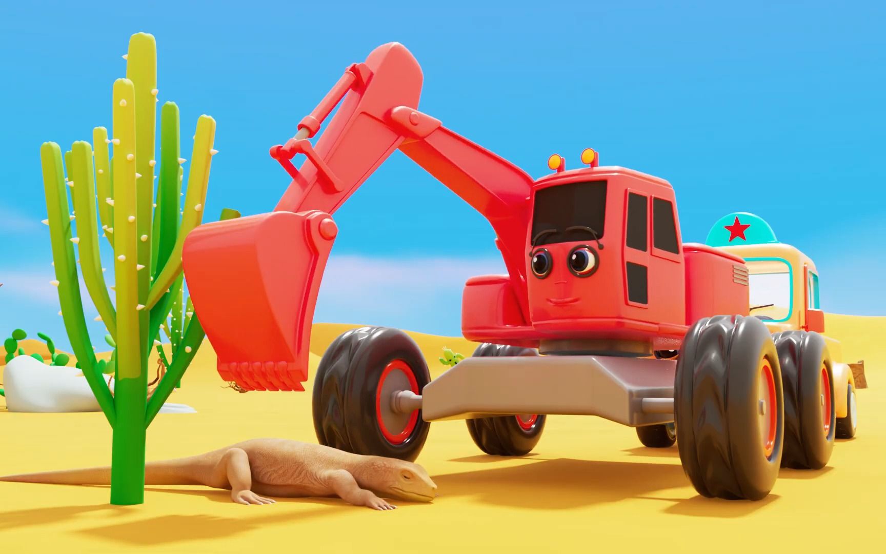 玩具挖机动画片图片