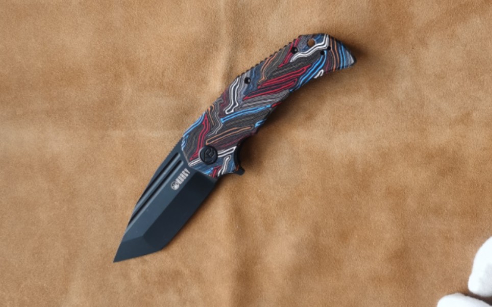 酷备 ku318f 勇士重型折刀 ,大马花纹柄