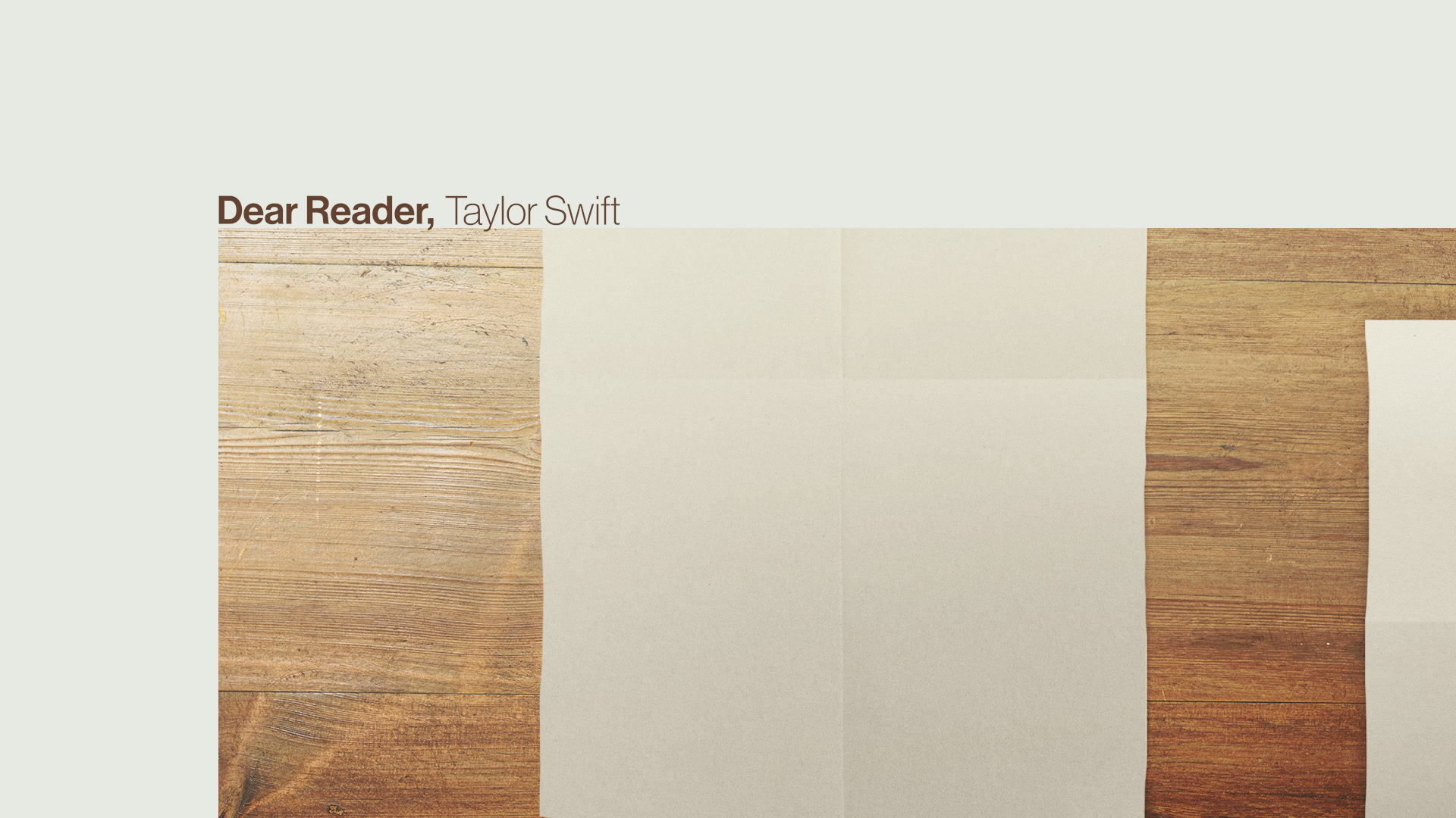 [图]Dear Reader-Taylor Swift