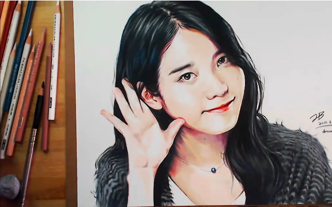 【彩铅手绘】大神 快速手绘 iu
