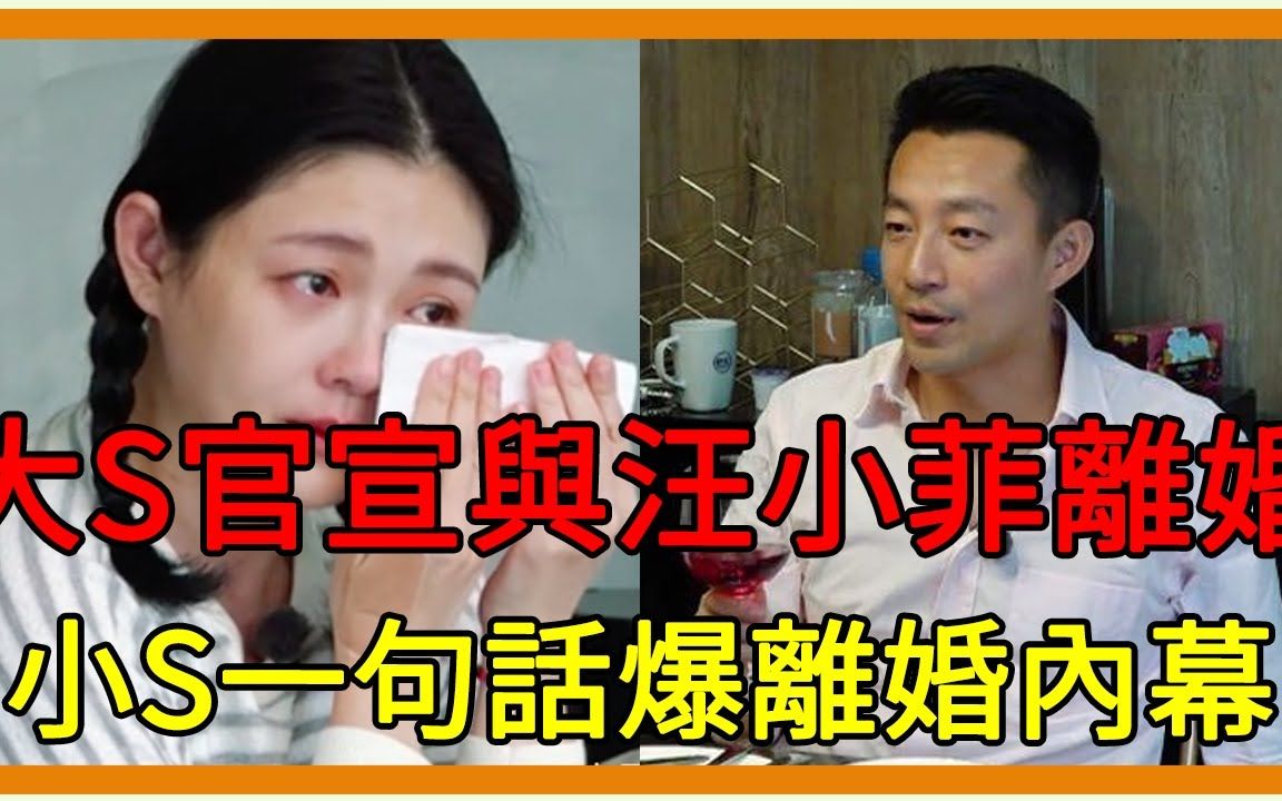 大S官宣离婚,嫁假豪门10年终于不忍了,小S一句话爆出离婚内幕#大S汪小菲离婚 #大S离婚原因哔哩哔哩bilibili