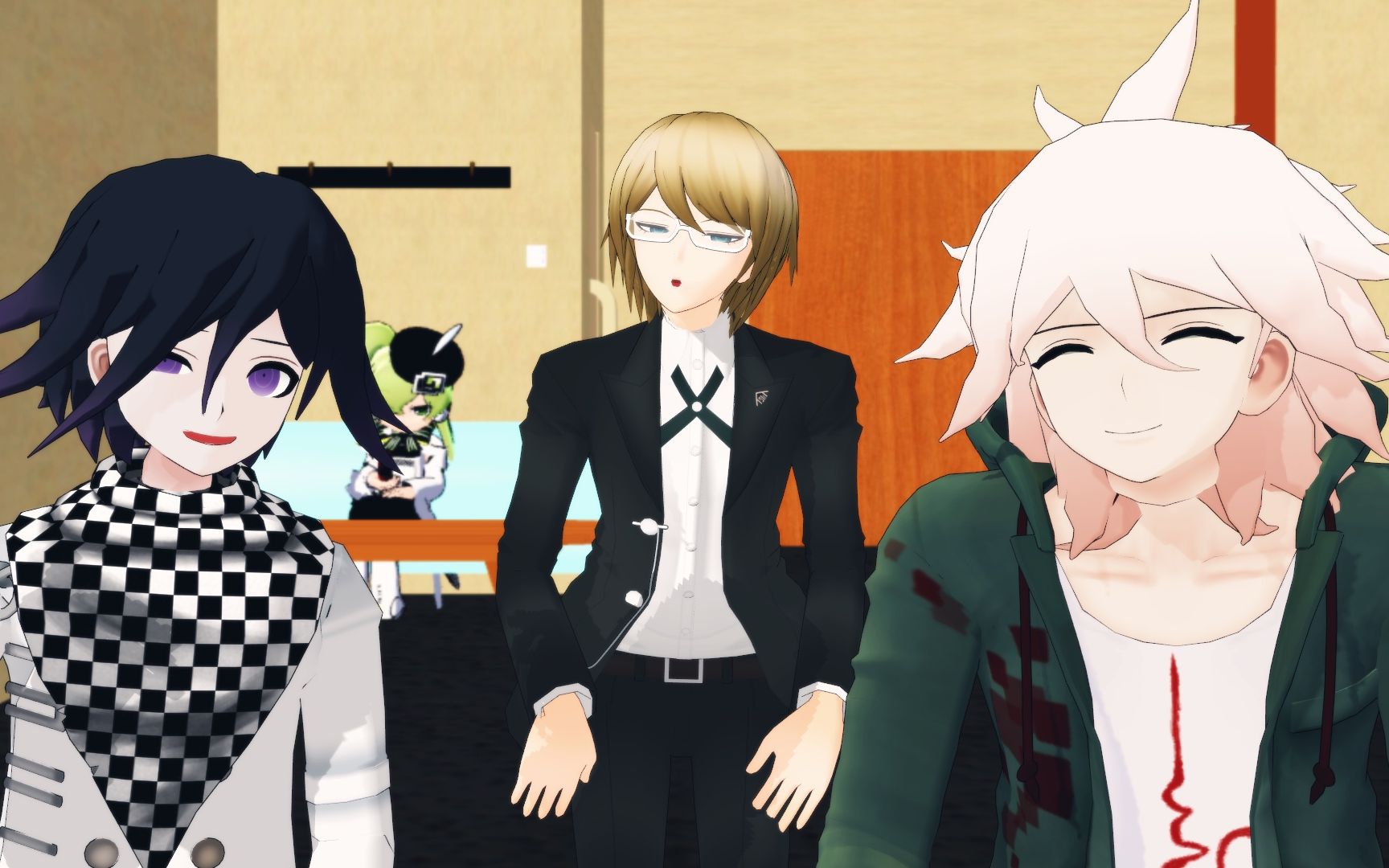 【弹丸论破mmd】三个 搅屎棍 顶一只黑 白熊_哔哩哔哩_bilibili